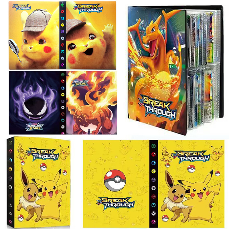 Pokemon Binder Card - 240 قطعة من ألبوم بطاقات كرتونية