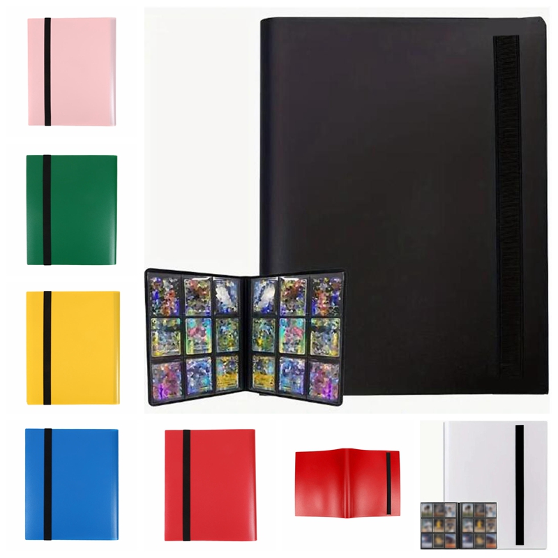 Pokemon Binder Card - ألبوم شفاف بجيوب شبكية 4/9/12 فتحة