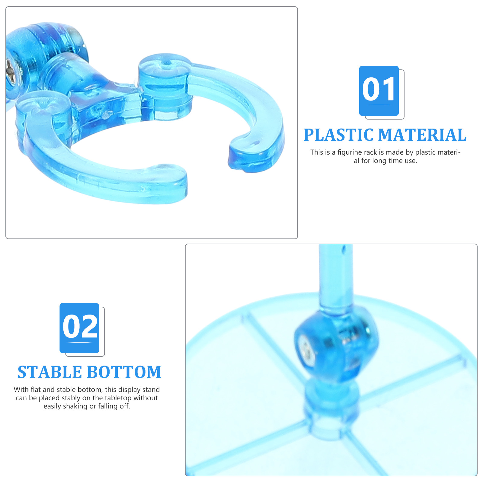 4 قطع من حامل عرض المجسمات الب - مراجعة Action Figure Stand وسعره